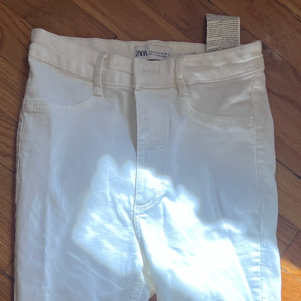 Zara Women's White Skinny Jeans